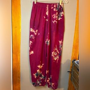 Bel Kazan Super Cute Comfy Raspberry TieDye Sweatpants Pants L